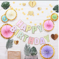 Air Balloon Birthday Theme pastel macaroon paper banner garland fan Manufactory